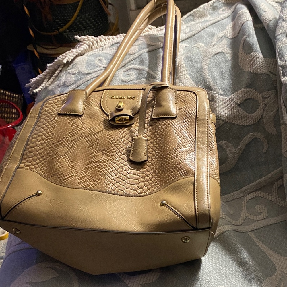 London Fog Beige Satchel Bag